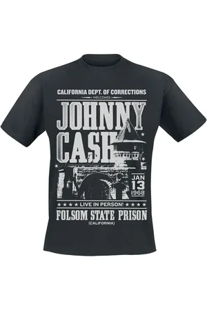 Johnny Cash T-Shirt di - Folsom State Prison - S a XXL - Uomo