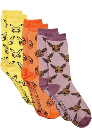 Pokemon Calzini Gaming di - Pikachu Charmander Eevee socks - EU39-42 a EU 43-46 - Unisex