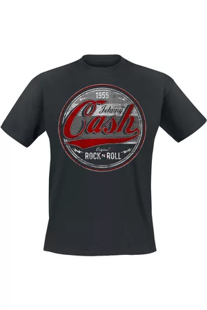 Johnny Cash T-Shirt di - Original Rock n Roll Red/Grey - S a 4XL - Uomo