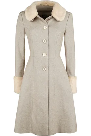 Voodoo Vixen Cappotti Rockabilly di - Louisa May Sand Long Dress Coat - M a 4XL - Donna