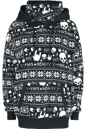 EMP Christmas Jumper di - Black Hoodie in Norwegian Style - S a XXL - Donna