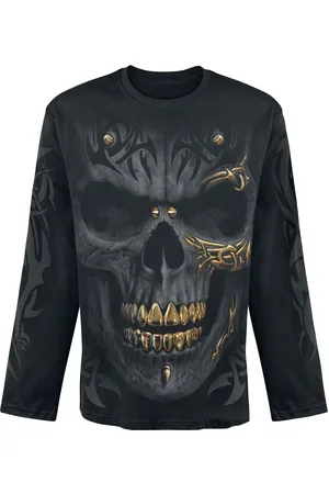 Spiral Maglia Maniche Lunghe Gothic di - Black Gold - M a L - Uomo
