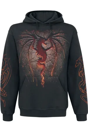 Spiral Felpa con cappuccio Gothic di - Dragon Furnace - L - Uomo
