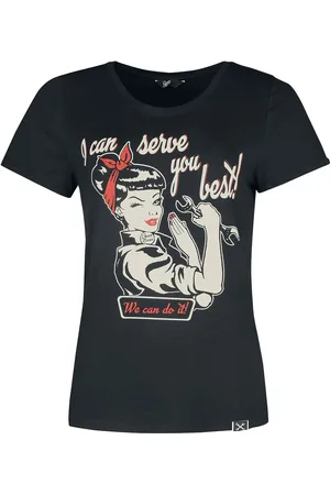 Queen Kerosin T-Shirt Rockabilly di - I can serve you - XS a XXL - Donna