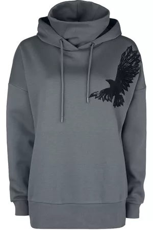 EMP Felpa con cappuccio di - Hoodie with integrated standing collar - M a L - Donna