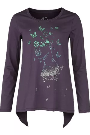 Full Volume Maglia Maniche Lunghe di - Long-sleeved shirt with galaxy butterfly print - S a L - Donna