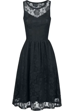 Gothicana Abito media lunghezza Gothic di - Sleeveless Lace Dress - S a 5XL - Donna