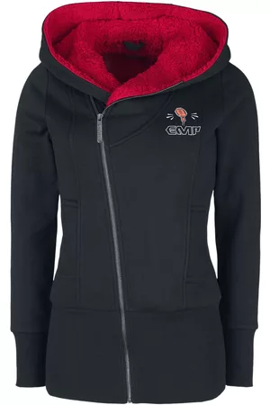 EMP Felpa jogging di - Zip hoodie with rock hand motif and EMP logo - S a XL - Donna