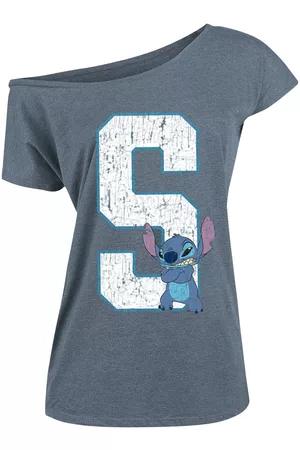 Disney Donna T-shirt - 626 - Stitch - T-Shirt - Donna - blu screziato