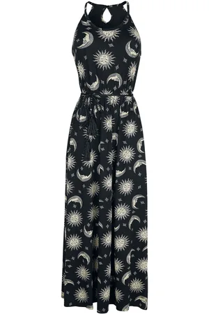 Gothicana Abito lungo Gothic di - Maxi Dress with Sun, Moon and Stars - XS a 5XL - Donna