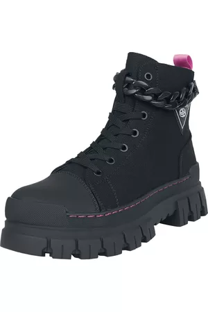 Dockers Lace-up boots with chain - Stivali - Donna - nero rosa