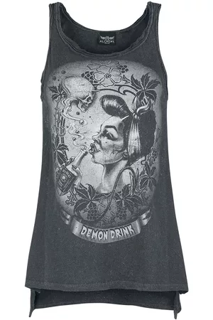 Alchemy Demon Drink - Top - Donna - grigio scuro