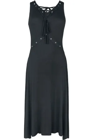 Gothicana Abito media lunghezza Gothic di Dress with lacing - M a XXL - Donna