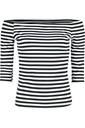 Forplay Maglia Maniche Lunghe Rockabilly di - Stripes Longsleeve - S a XXL - Donna