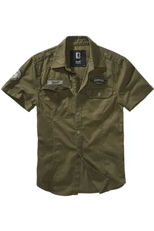 Brandit Camicia Maniche Corte di - Luis Vintage Shirt Short Sleeve - S a 5XL - Uomo