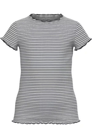 NAME IT Donna T-shirt - Emma slim top - T-Shirt - Donna - nero bianco