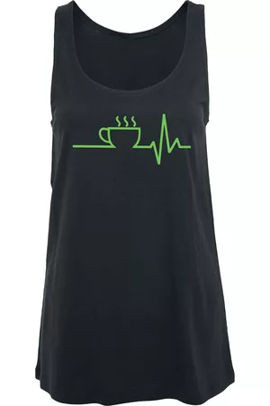 Food Top Magliette Divertenti di - Coffee ECG - S a 5XL - Donna