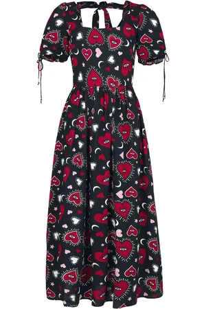 Hell Bunny Abito lungo di - Kate heart dress - XS a 4XL - Donna