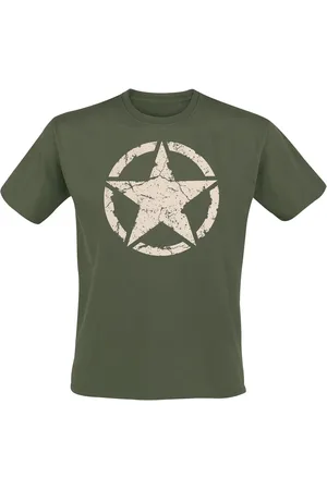GASOLINE BANDIT T-Shirt Rockabilly di - Army star olive - S a 3XL - Uomo