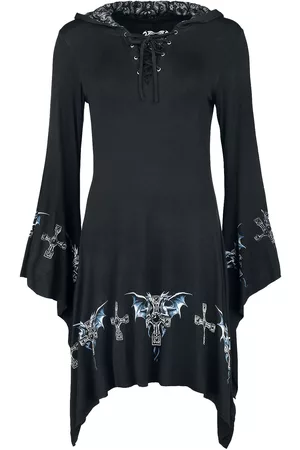 Gothicana Miniabito Gothic di - Gothicana X Anne Stokes Short dragon dress - S a M - Donna
