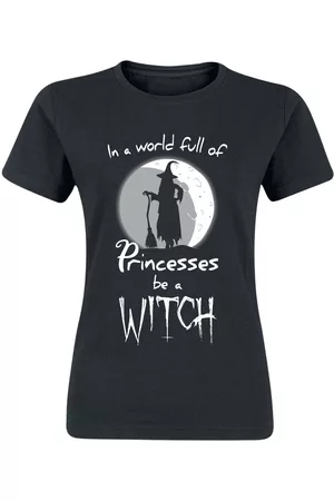 Sprüche T-Shirt Magliette Divertenti di - In a World Full of Princesses, Be a Witch - S a 3XL - Donna