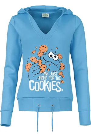 Sesamstraat Felpa con cappuccio di - Just here for the cookies - S a M - Donna