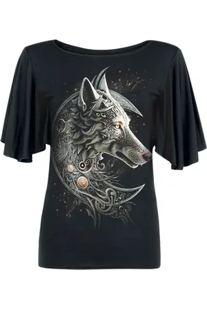 Spiral T-Shirt Gothic di - Celtic wolf - S a 3XL - Donna