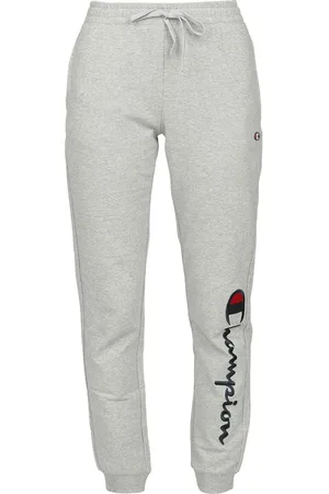 Champion Pantaloni in Spugna di Cotone Nero da Donna