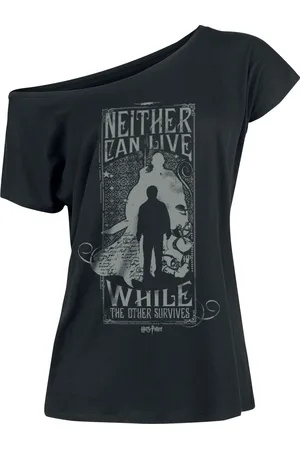 Harry Potter T-Shirt di - Neither Can Live - Harry & Voldemort - S a L - Donna