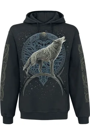 Spiral Felpa con cappuccio di - Celtic wolf - S a 4XL - Uomo