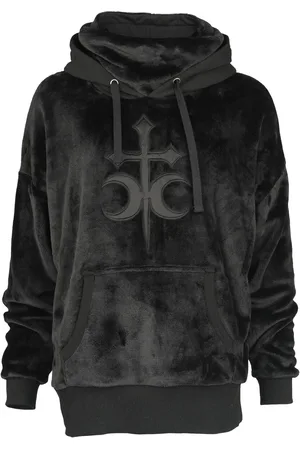 Gothicana Felpa con cappuccio Gothic di - Fluffy hoody with high collar - M a L - Donna