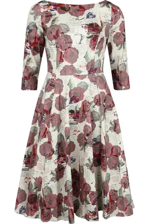 H&R London Abito media lunghezza Rockabilly di - Tilly tea party swing dress - XS a S - Donna