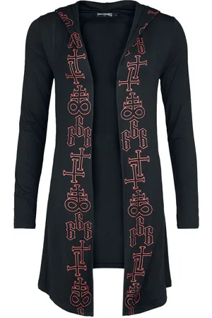 EMP Cardigan Gothic di - Cardigan with printed symbols and large back print - S a M - Donna