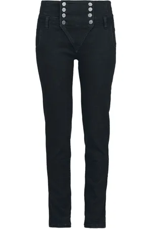 EMP Pantaloni di - Double Button Placket Jeans - W27L30 a W30L32 - Donna