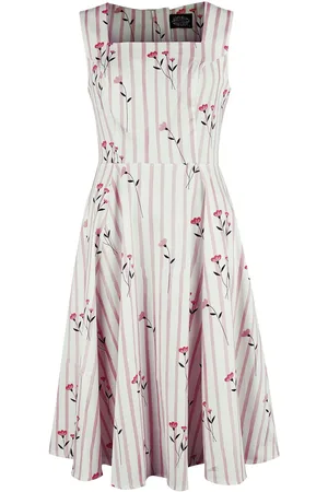 H&R London Abito media lunghezza Rockabilly di - Dalia Floral Swing Dress - XS a S - Donna