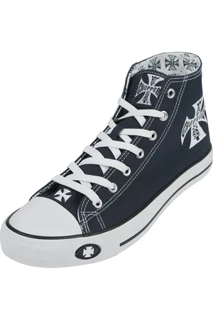 WEST COAST Sneakers alte Rockabilly di - Warrior Hi-Top Trainers - EU40 a EU46 - Uomo