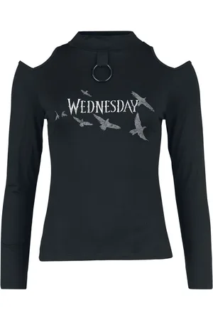 Wednesday Maglia Maniche Lunghe Gothic di - Little Tormenta - M a XXL - Donna