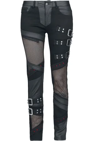 Gothicana Jeans Gothic di - Jeans with Mesh Details - W27L30 a W31L32 - Donna