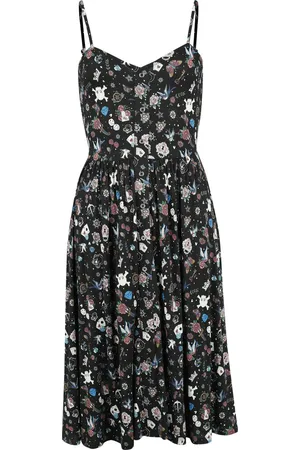 Rock Rebel Abito media lunghezza di - Dress with Old School Print - S a XXL - Donna