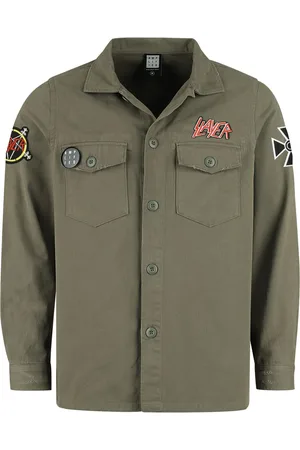 Slayer Camicia Maniche Lunghe di - Amplified Collection Military Shirt - Shacket - L a XXL - Uomo