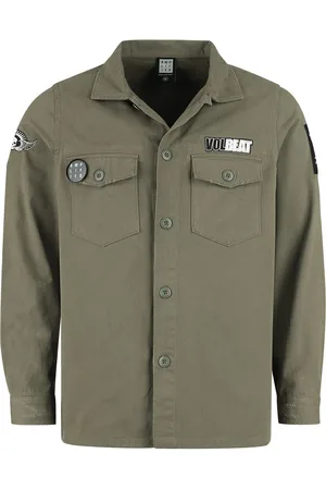 Volbeat Camicia Maniche Lunghe di - Amplified Collection - Military Shirt - Shacket - S a XXL - Uomo