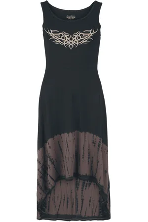 Rock Rebel Abito media lunghezza di - High Low Dress with Tribal - S a M - Donna