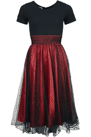 Belsira Abito media lunghezza Rockabilly di - Retrokleid mit Punkten - S a XL - Donna