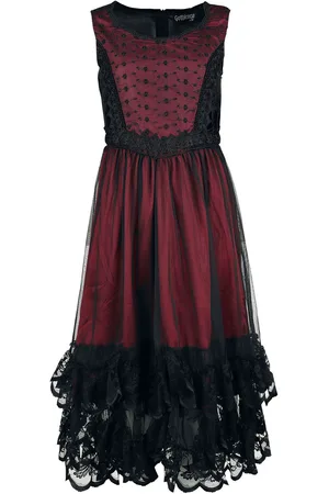 Gothicana Abito media lunghezza Gothic di - Sleeveless Lace Dress - S a XL - Donna