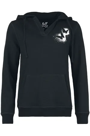 Full Volume Felpa con cappuccio di - Hoodie with Butterfly Print - S a XXL - Donna
