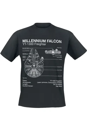 STAR WARS T-Shirt Disney di - Millenium Falcon Sketch - S a XXL - Uomo