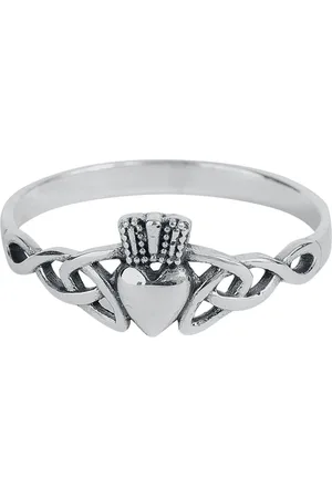 etNox Anello di - Celtic Claddagh ring - Donna