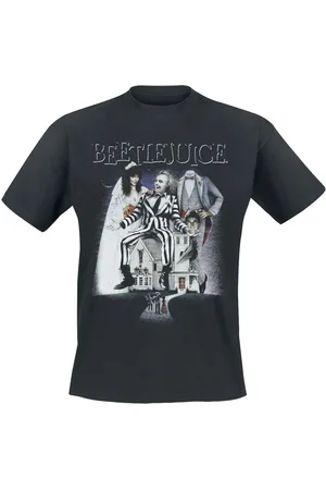 BEETLEJUICE T-Shirt di - Poster Black Logo - S a XXL - Uomo