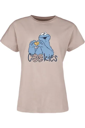 Sesamstraat T-Shirt di - Krümelmonster - Cookies - L a XXL - Donna