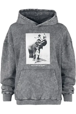 EMP Felpa con cappuccio di - X Urban Classics unisex washed hoodie - S a XXL - Donna